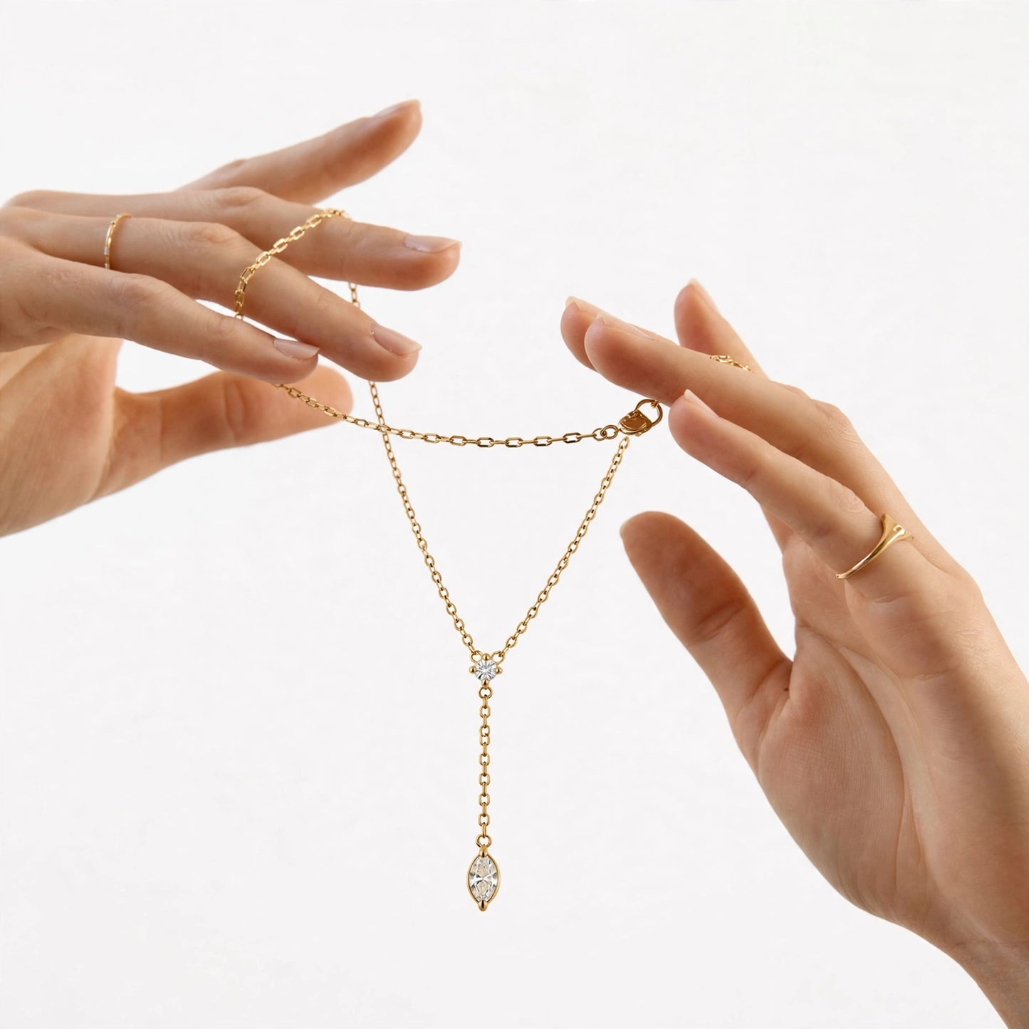 Etoile Duo Drop Necklace