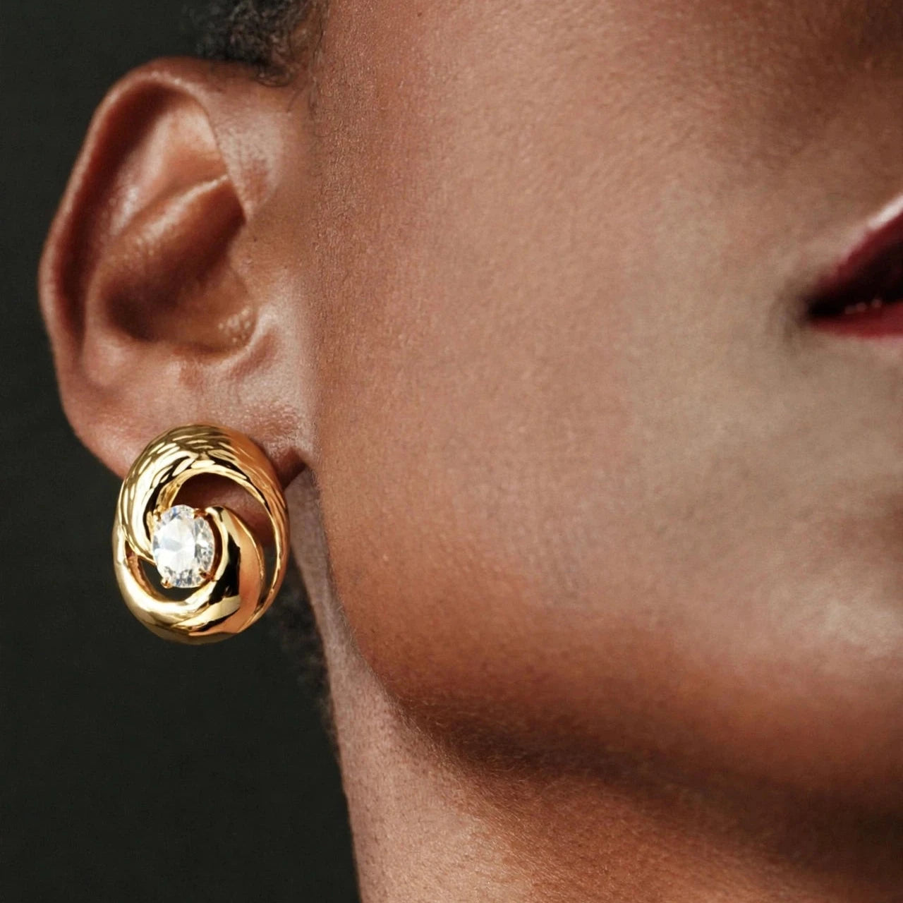 Crystal Wave Earrings
