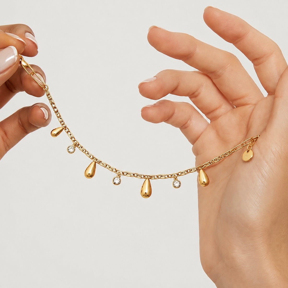 Teardrop Charm Bracelet
