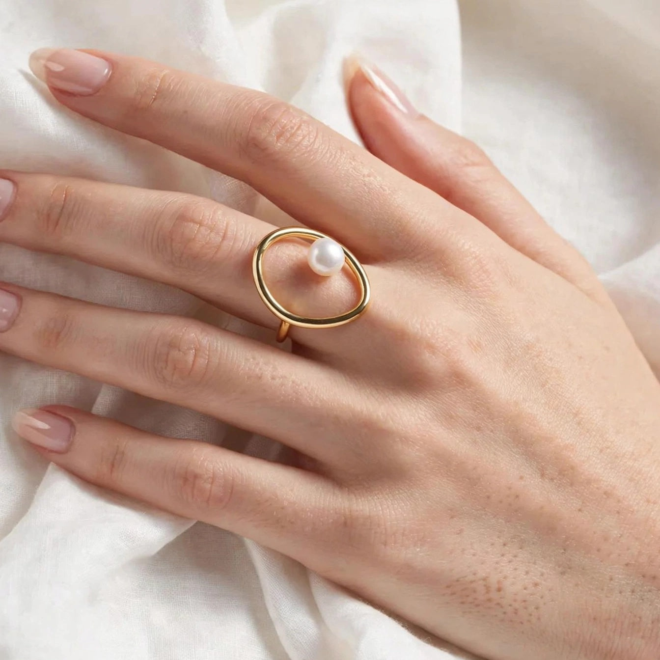 Pearl Orbit Ring