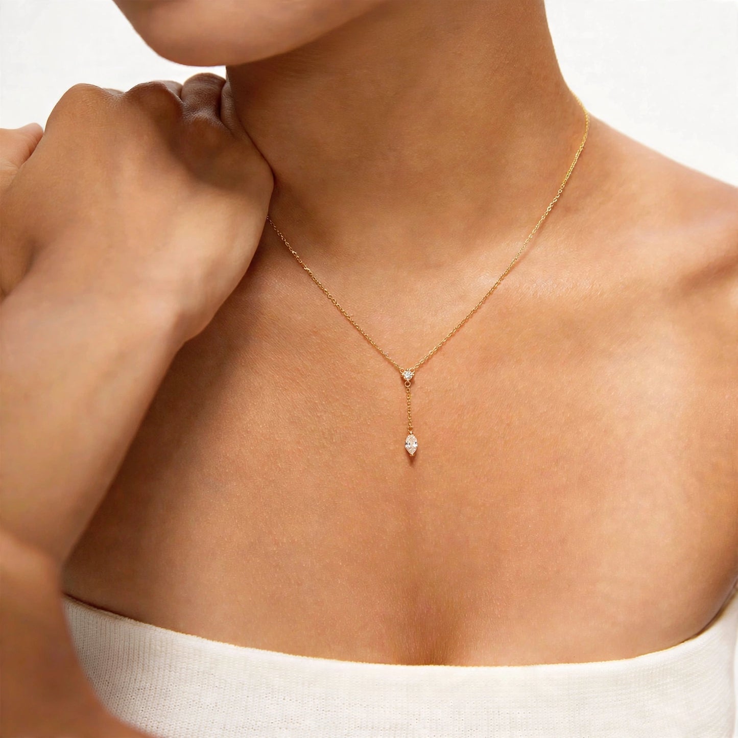 Etoile Duo Drop Necklace